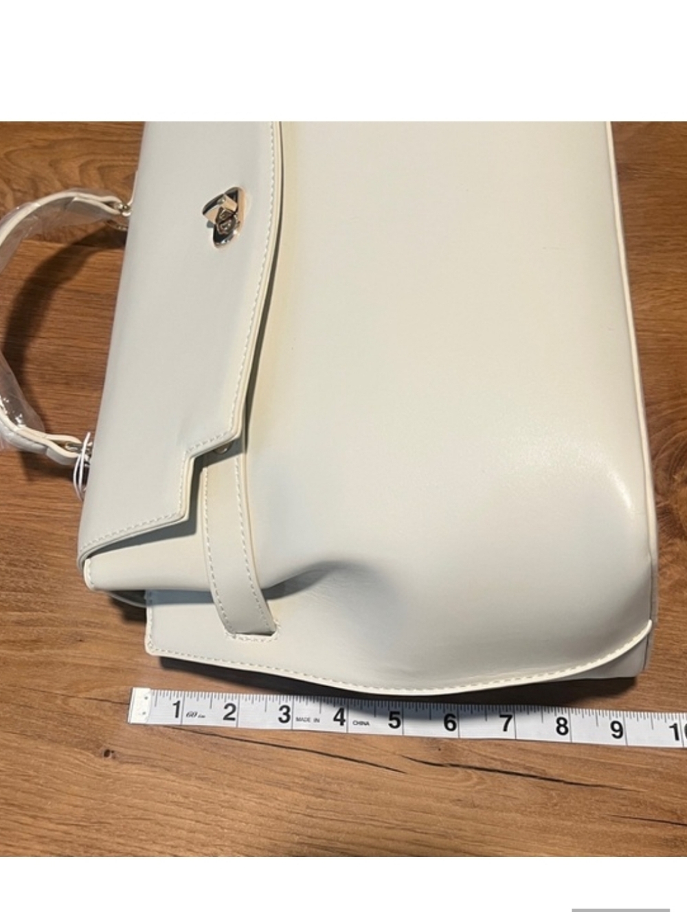 Cavalli Class Elegant Cream Satchel - Picture 11 of 14